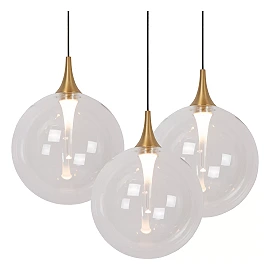 GISELA pendant light 12x3.5 W transparent (Lucide)