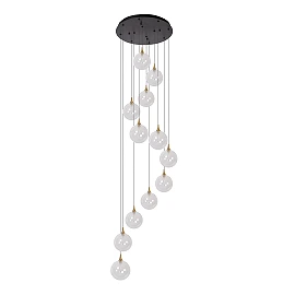 GISELA pendant light 12x3.5 W transparent (Lucide)