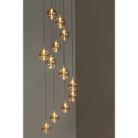 GISELA pendant light 12x3.5 W amber (Lucide)