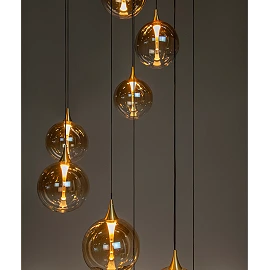 GISELA pendant light 12x3.5 W amber (Lucide)