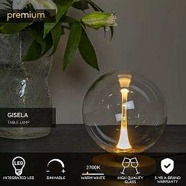 GISELA table lamp 5 W transparent (Lucide)