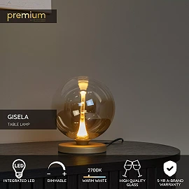 GISELA table lamp 5 W amber (Lucide)