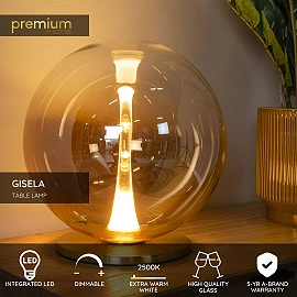GISELA table lamp 12 W amber (Lucide)