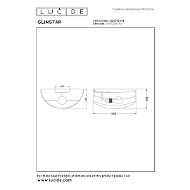 GLINSTAR wall light 1xE27 multicolor (Lucide)