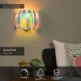 GLINSTAR wall light 1xE27 multicolor (Lucide)