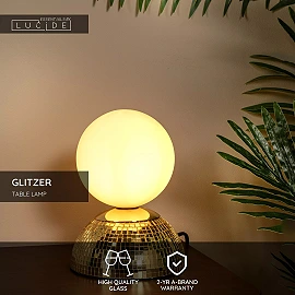 GLITZER Table lamp Ø14 cm 1xG9 Gold (Lucide)