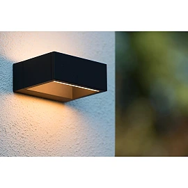 GOA LED outdoor wall light 1 x 10 W 3000K anthracite (Lucide)
