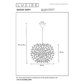 GOOSY SOFT Pendant light Ø50 cm 1xE27 white (Lucide)