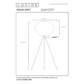 GOOSY SOFT Floor lamp Ø50 cm 1xE27 white (Lucide)