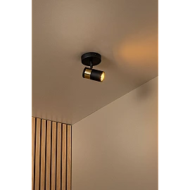 GORIK ceiling spotlight 1xGU10 black (Lucide)