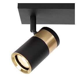 GORIK ceiling spotlight 2xGU10 black (Lucide)