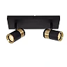 GORIK ceiling spotlight 2xGU10 black (Lucide)