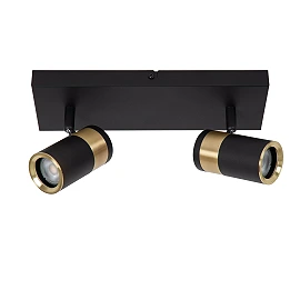 GORIK ceiling spotlight 2xGU10 black (Lucide)
