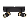 GORIK ceiling spotlight 2xGU10 black (Lucide)