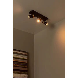 GORIK ceiling spotlight 3xGU10 black (Lucide)