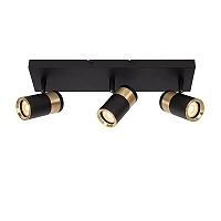 GORIK ceiling spotlight 3xGU10 black (Lucide)