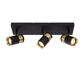 GORIK ceiling spotlight 3xGU10 black (Lucide)