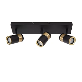 GORIK ceiling spotlight 3xGU10 black (Lucide)
