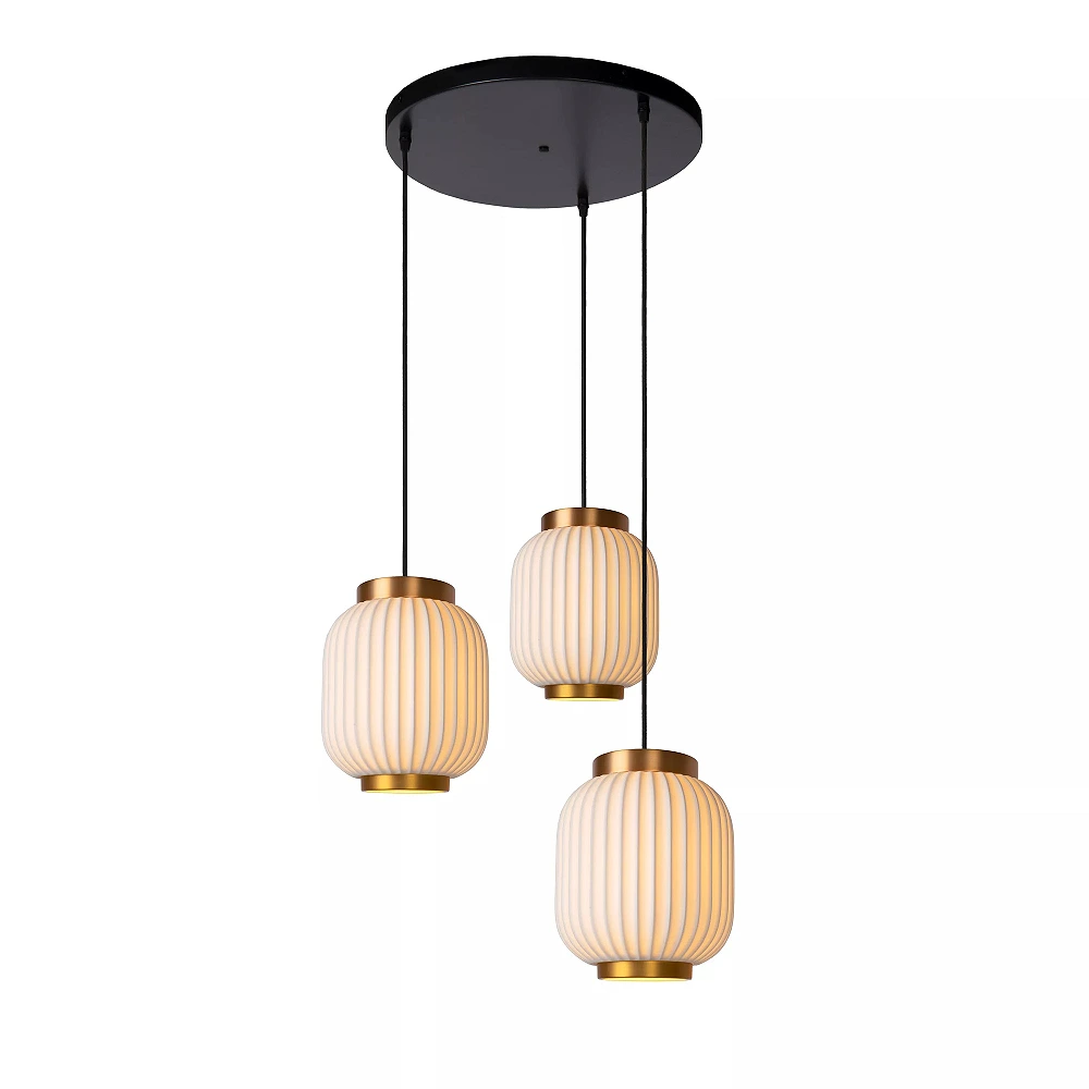GOSSE pendant light 3x40 W E27 54.5 cm white (Lucide)