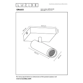 GRADO ceiling spotlight 1xGU10 (MR11) black (Lucide)
