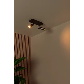 GRADO ceiling spotlight 2xGU10 (MR11) grey iron (Lucide)