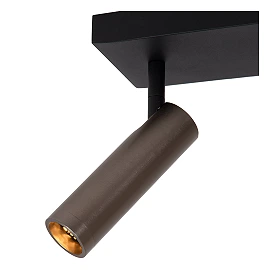 GRADO ceiling spotlight 2xGU10 (MR11) grey iron (Lucide)