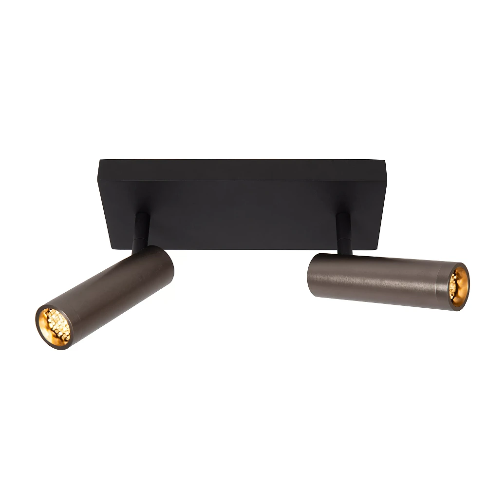 GRADO ceiling spotlight 2xGU10 (MR11) grey iron (Lucide)