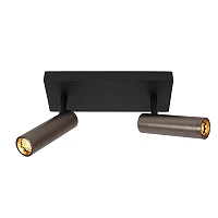 GRADO ceiling spotlight 2xGU10 (MR11) grey iron (Lucide)