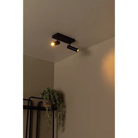 GRADO ceiling spotlight 2xGU10 (MR11) black (Lucide)