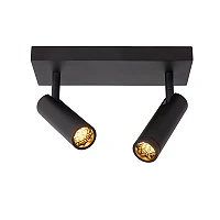 GRADO ceiling spotlight 2xGU10 (MR11) black (Lucide)