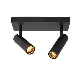 GRADO ceiling spotlight 2xGU10 (MR11) black (Lucide)