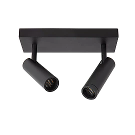 GRADO ceiling spotlight 2xGU10 (MR11) black (Lucide)