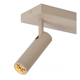 GRADO ceiling spotlight 2xGU10 (MR11) taupe (Lucide)