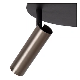 GRADO ceiling spotlight 3xGU10 (MR11) grey iron (Lucide)