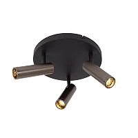 GRADO ceiling spotlight 3xGU10 (MR11) grey iron (Lucide)