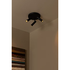 GRADO ceiling spotlight 3xGU10 (MR11) black (Lucide)
