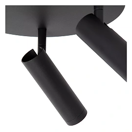 GRADO ceiling spotlight 3xGU10 (MR11) black (Lucide)
