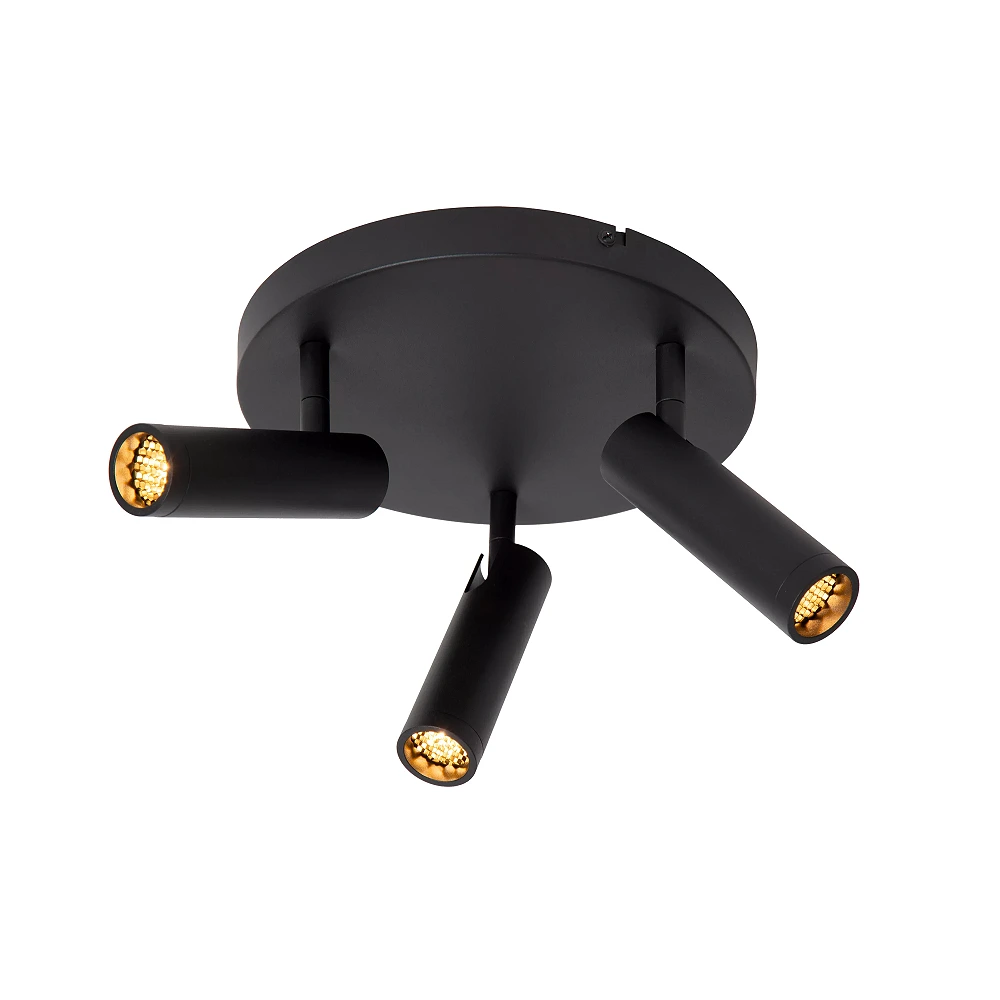 GRADO ceiling spotlight 3xGU10 (MR11) black (Lucide)