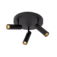 GRADO ceiling spotlight 3xGU10 (MR11) black (Lucide)