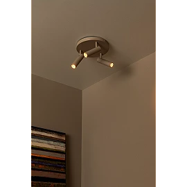 GRADO ceiling spotlight 3xGU10 (MR11) taupe (Lucide)