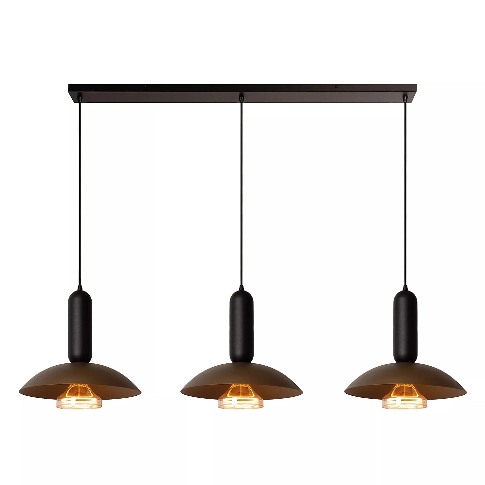 GRANTHAM piekaramā lampa 3xE27 40 W kafijas/melnā krāsā (Lucide)