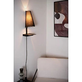 GREGORY naktsgaldiņa/sienas lampa 1x60 W E27 19.8×18 cm melna (Lucide)