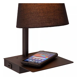 GREGORY naktsgaldiņa/sienas lampa 1x60 W E27 19.8×18 cm melna (Lucide)