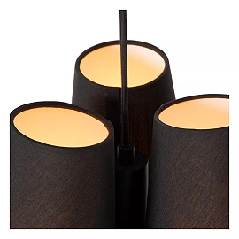 GREGORY piekaramā lampa 3x60 W E27 Ø34.3 cm melna (Lucide)