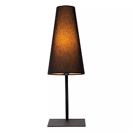 GREGORY galda lampa 1x60 W E27 18×18 cm melna (Lucide)