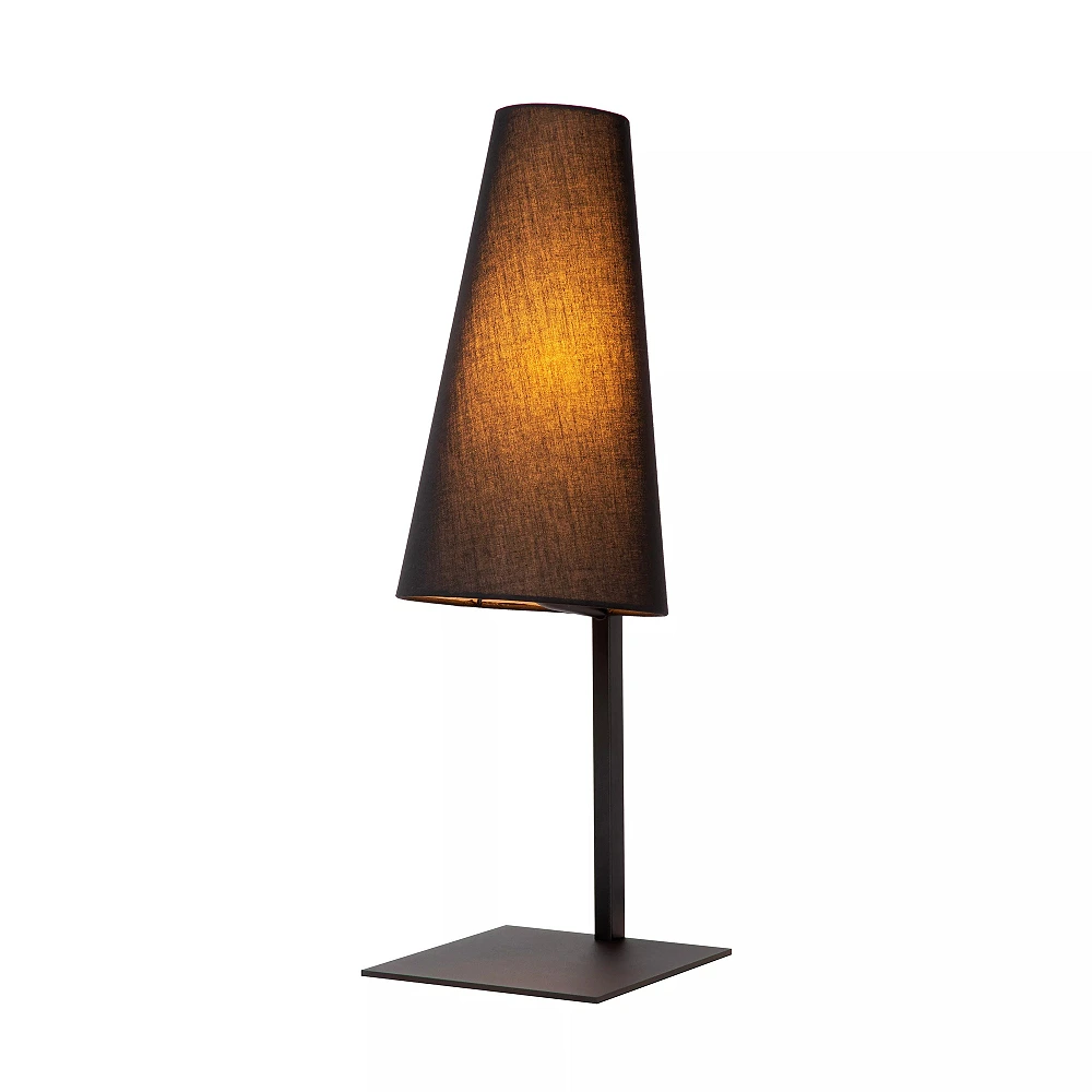 GREGORY galda lampa 1x60 W E27 18×18 cm melna (Lucide)