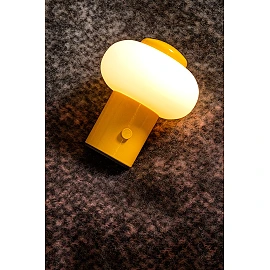 GUSTAV Rechargeable table lamp Ø8 cm LED dim 1x0.8W 2700K Yellow (Lucide)