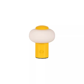 GUSTAV Rechargeable table lamp Ø8 cm LED dim 1x0.8W 2700K Yellow (Lucide)