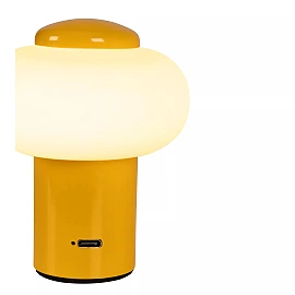 GUSTAV Rechargeable table lamp Ø8 cm LED dim 1x0.8W 2700K Yellow (Lucide)