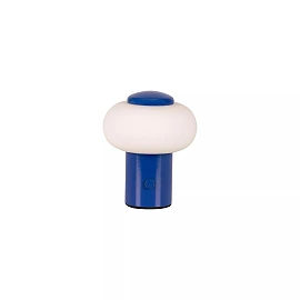 GUSTAV Rechargeable table lamp Ø8 cm LED dim 1x0.8W 2700K Blue (Lucide)